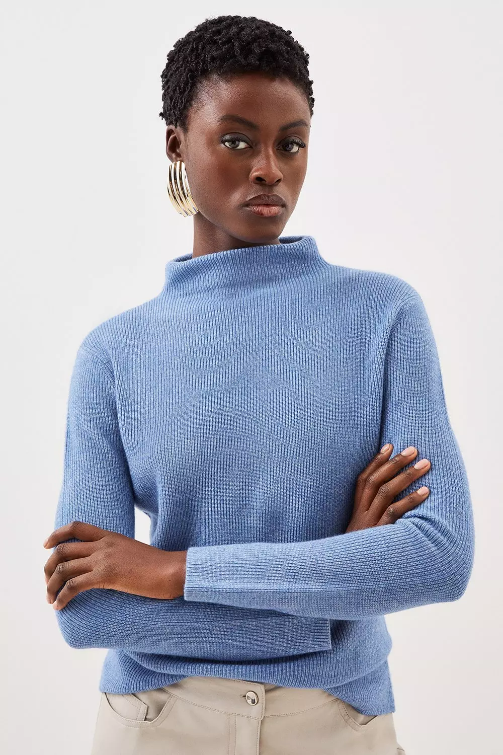 Light blue hotsell high neck top